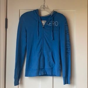 Blue zip up hoodie
